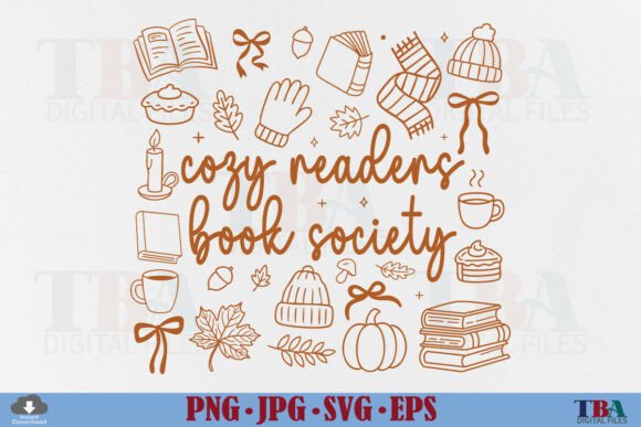 Download Fall Bookish Preppy Book Cozy Reader SVG - Reader svg Collection