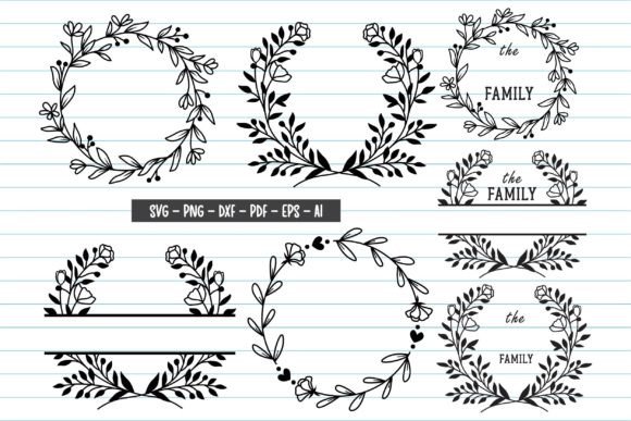 Download Floral Frame Svg, Family Name Monogram - Premium Bundle