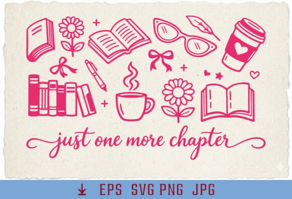 Download Book Reader SVG Just One More Chapter - Reader svg Collection