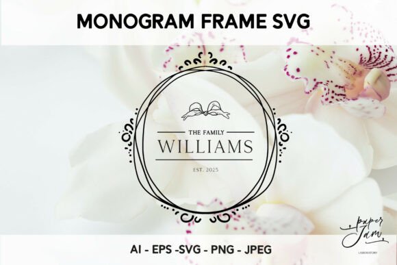 Download Elegant Circle Monogram Frame SVG - Premium Resources