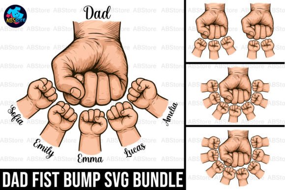Download Father's Day Fist Bump SVG Bundle - Fist bump svg Collection