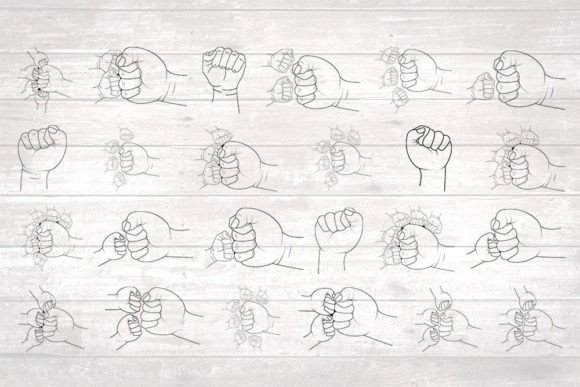 Download Dad and Baby Fist Bump Svg Clipart Set - Fist bump svg Collection